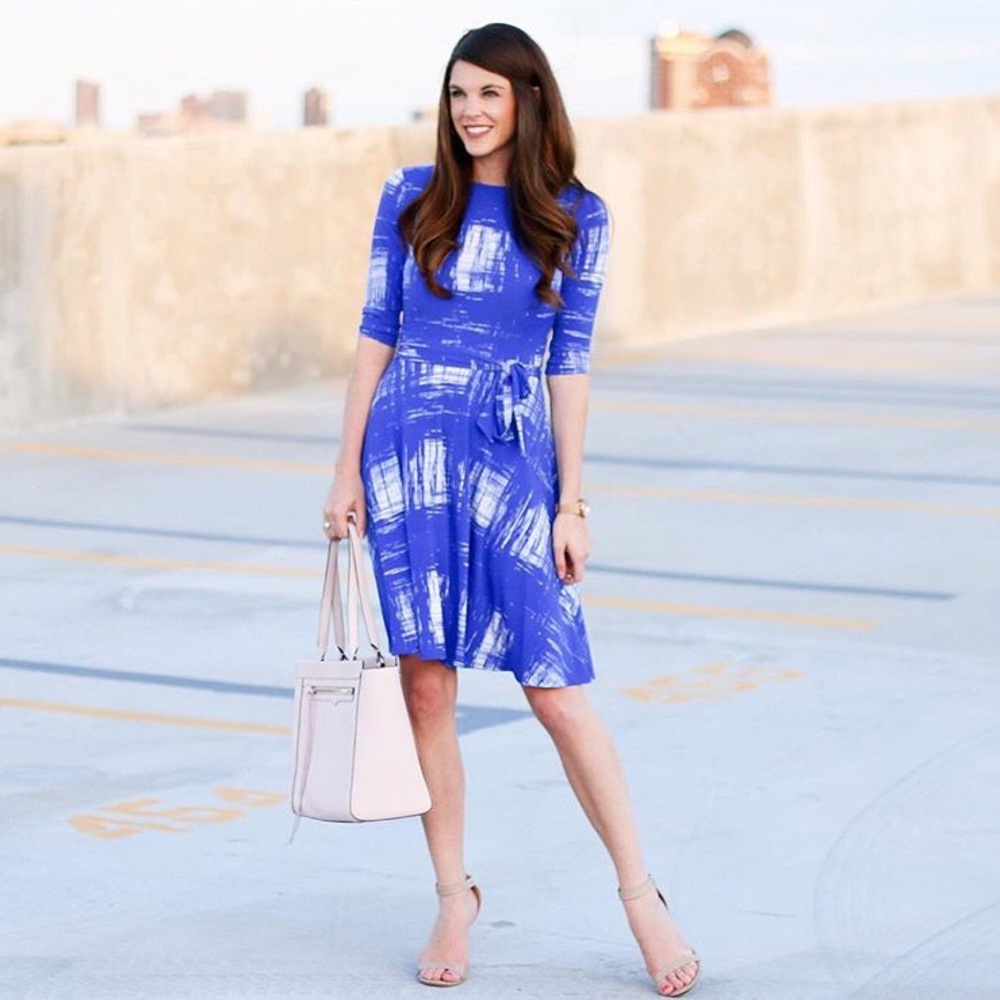 Blue work dress